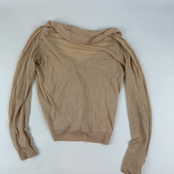 J Crew Cardigan Sweater Womens Small Tan Linen Silk - Picture 10 of 10